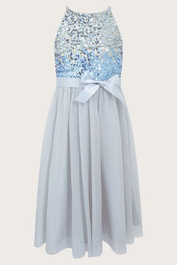 Monsoon Blue Ombre Sequin Truth Dress