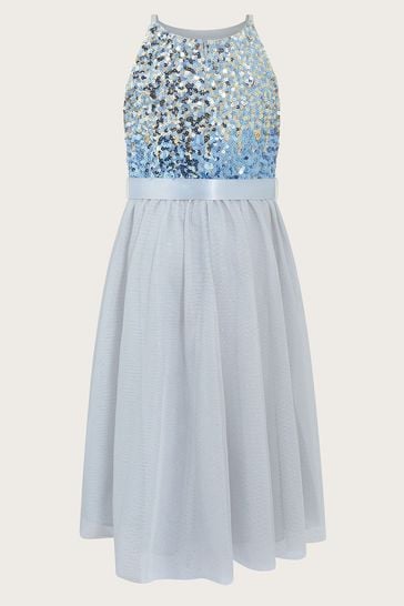Monsoon blue sequin dress discount