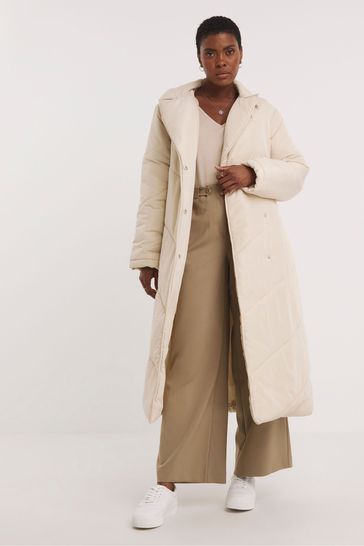 Buy JD Williams Cream Padded Robe Coat from Next Belgium