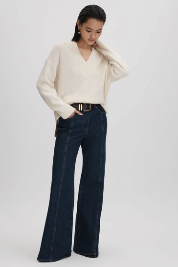 Buy Reiss Seren Oversized Wool Cashmere V Neck Jumper from Next Turkey