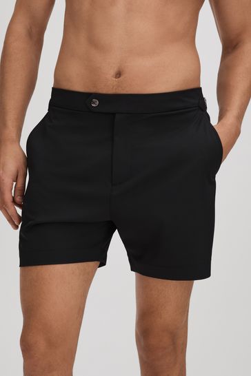 Reiss Black Sun Side Adjuster Swim Shorts