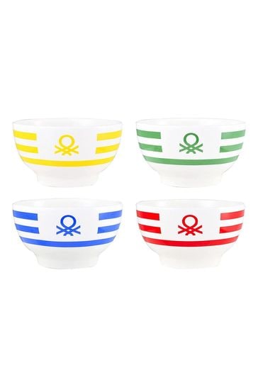 Benetton Set of 2 Multi Porcelain Bowls