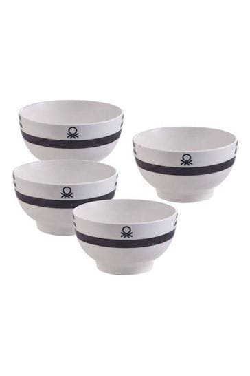 Benetton Set of 4 Multi Porcelain Bowls