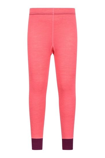 Mountain Warehouse Pink Kids Merino II Thermal Joggers