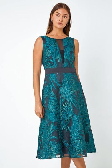 Roman jacquard dress sales