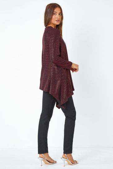 Red sparkly cardigan new arrivals