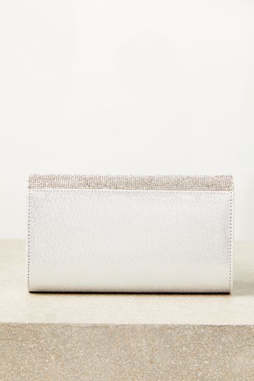 Buy Lipsy Asymmetric Foldover Chain Clutch Bag from Next Bahrain