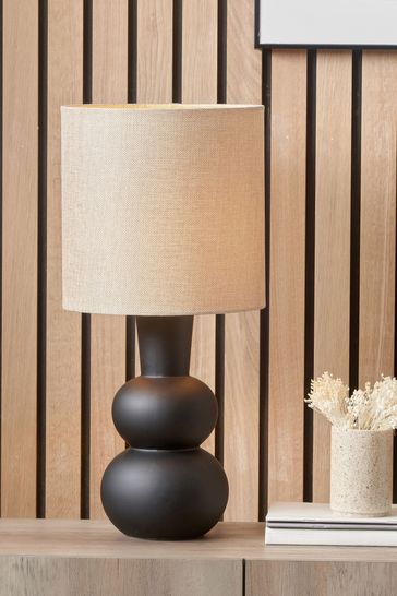 Ceramic top bottle lamp