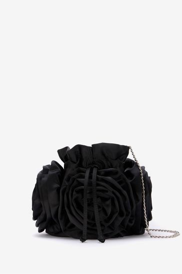Black satin 2025 backpack