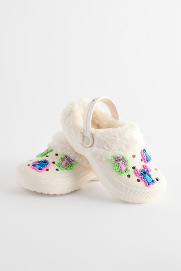 Buy White Faux Fur Lined Clogs Slippers from Next Bahrain