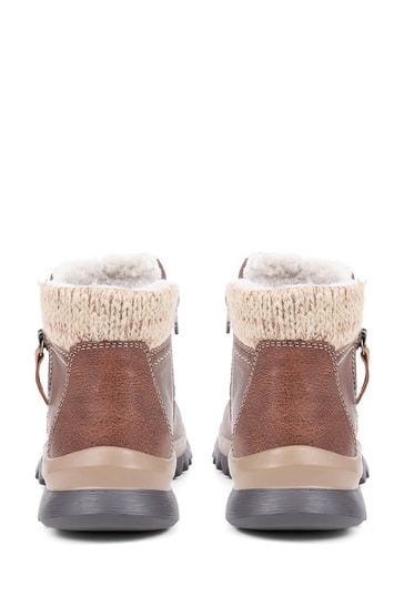 Pavers Knitted Cuff Ankle Boots