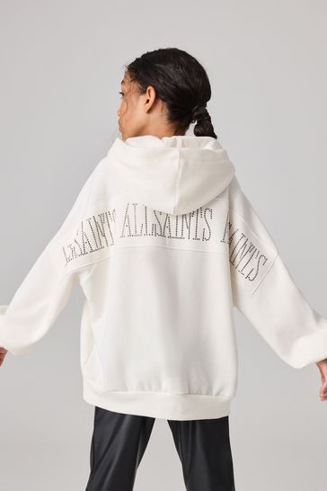 Allsaints talon hoodie white shop
