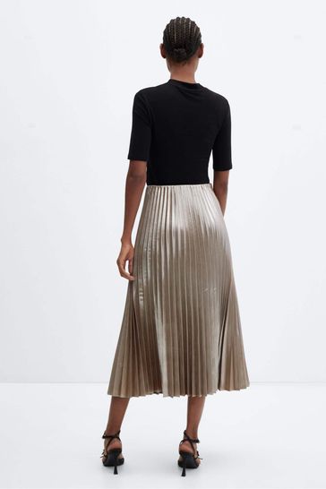Next metallic sales pleated skirt