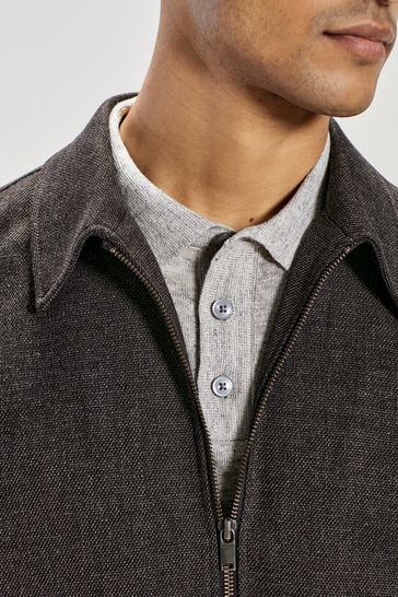 Buy Brown Smart Textured Blouson Jacket from Next Ireland