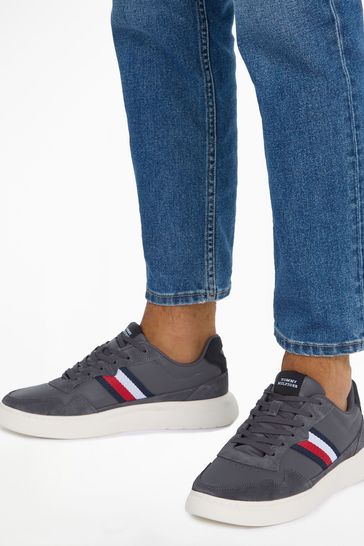 Tommy Hilfiger Silver Mix Stripes Sneakers