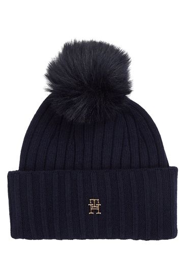 Tommy hilfiger beanie with pom deals