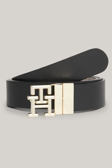 Tommy Hilfiger Logo Black Belt