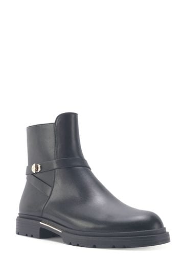 Nine West Womens Delenah Black Ankle Boots with Zipper