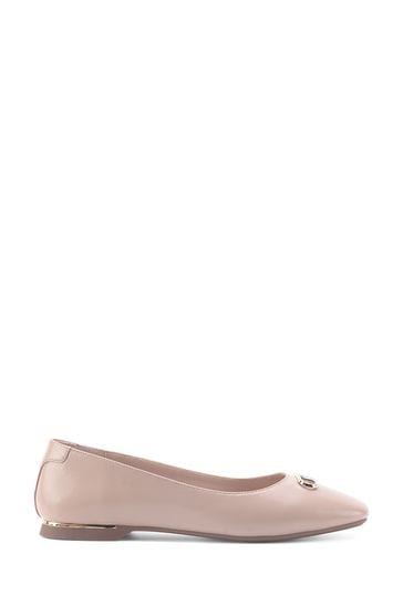 Buy Nine West Womens Benette Flat Square Toe Ballet Brown Pumps