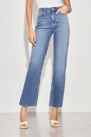High waisted cropped wide leg jeans online