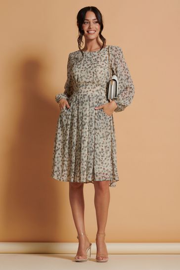 Chiffon midi dress long sleeve online