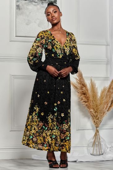 Next black deals embroidered dress