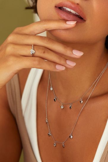 Hot diamond heart necklace outlet