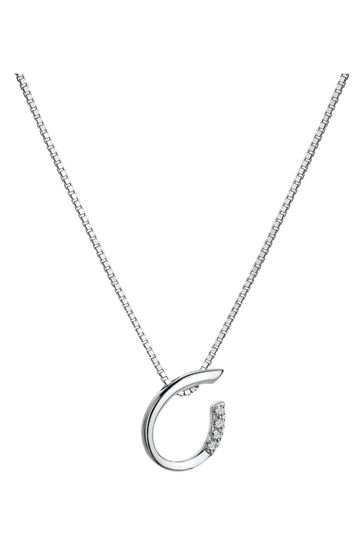 Buy Hot Diamonds Silver Tone Teardrop Pendant Necklace from Next