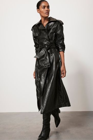 Velvet trench coat online