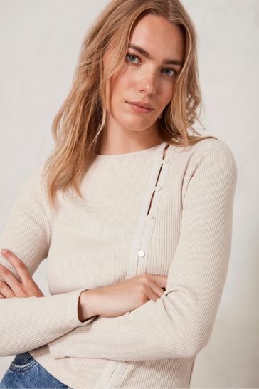 Mint velvet cream deals buttoned cuff knit