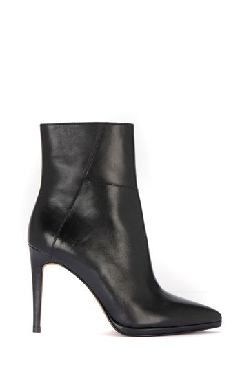 Black soft 2025 leather ankle boots