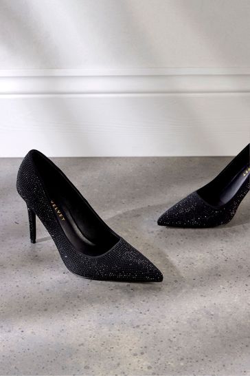 Black sparkly outlet heels uk