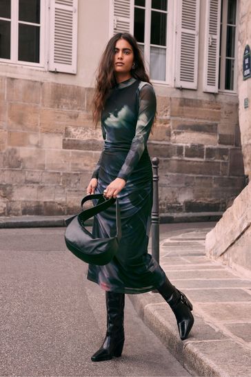 Mint velvet sale black dress