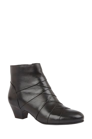 Lotus Black Lotus Black Footwear Leather Ankle Boots