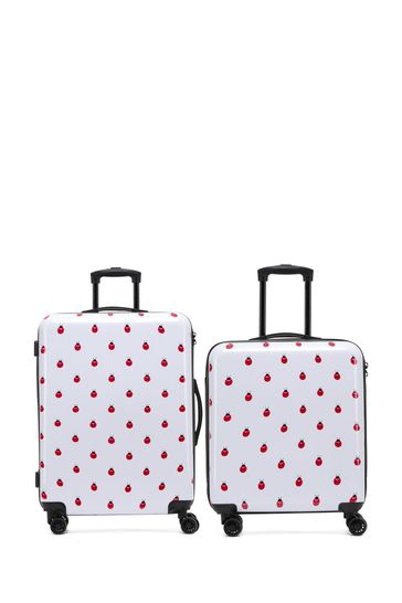 Flight Knight Medium & Small Carry-On For easyJet Hardcase Travel Pink Suitcase Set Of 2