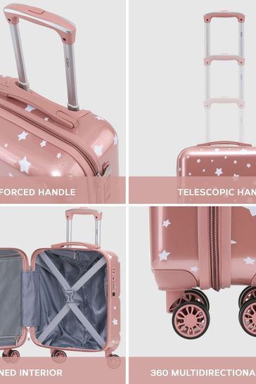 Rose gold suitcase small hot sale