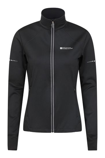 Mountain Warehouse Black Shift Womens Water Resistant Full Zip Cycling Jacket