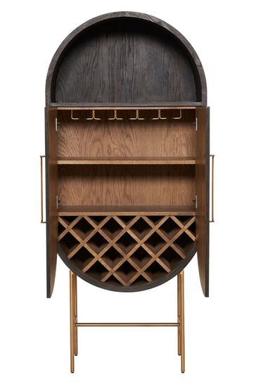 Barker and Stonehouse Brown Betsy Rattan Wine Cabinet