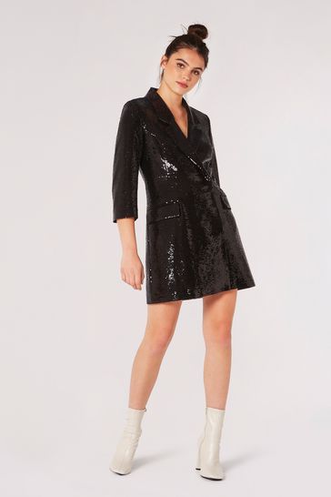 Missguided sequin hotsell blazer dress