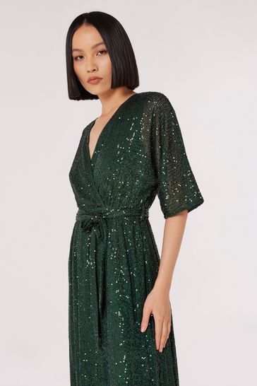 Sequin kimono deals midi dress