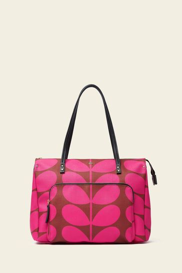 Orla Kiely Pink Watson Tote Bag