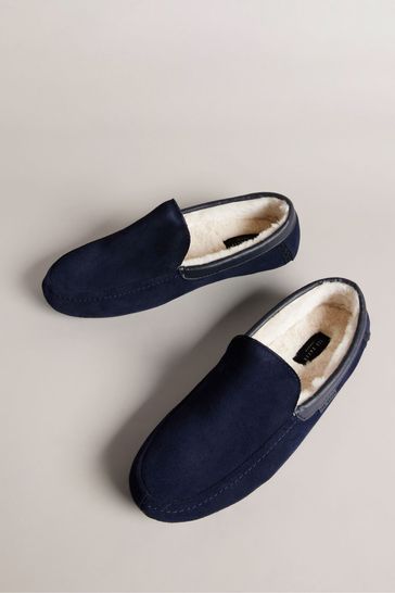 Buy Ted Baker Vallant Blue Moccasin Slippers from Next Malta