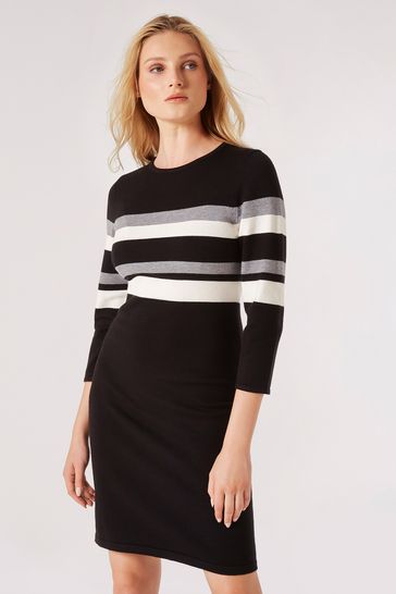 Apricot striped dress hotsell