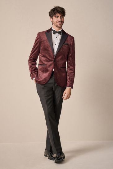 Maroon velvet blazer hot sale