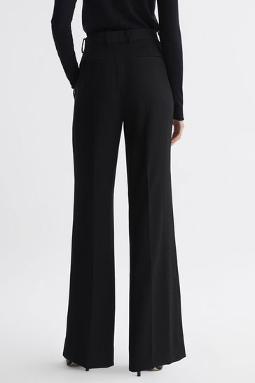 Black wide on sale leg suit trousers