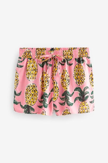 Pink shorts with pineapples outlet