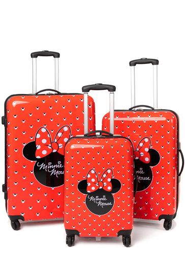 Vanilla Underground Red Minnie Mouse Suitcases