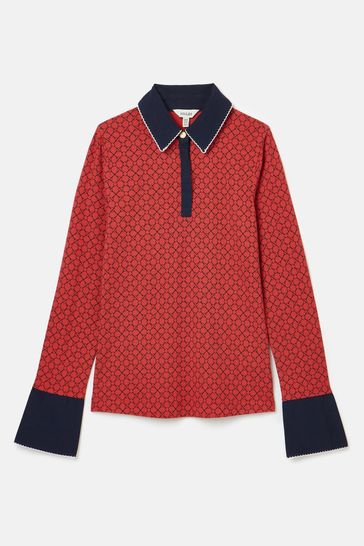 Buy Joules Cordelia Red Geo Long Sleeve Top from Next Netherlands