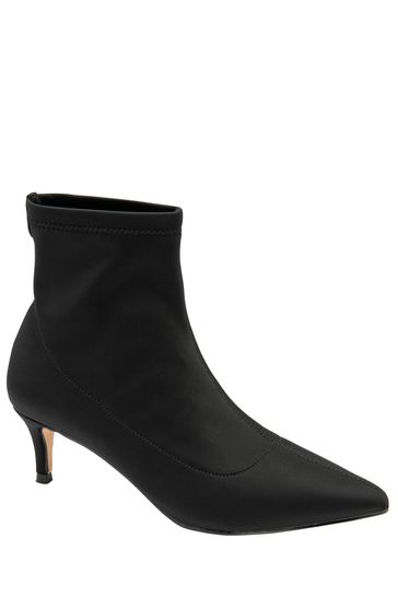 Black satin shop ankle boots