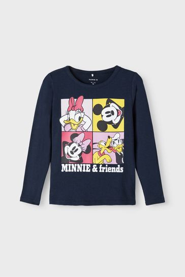 Buy Name It Blue Disney Mini Mouse Long Sleeve Printed T-Shirt from Next USA